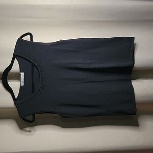 🌴 Nancy Bolen Black Tank Top Sweater With Beaded Embellishments